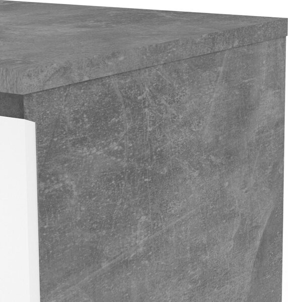 Tvilum Komoda Simplicitous III beton/bílá lesk