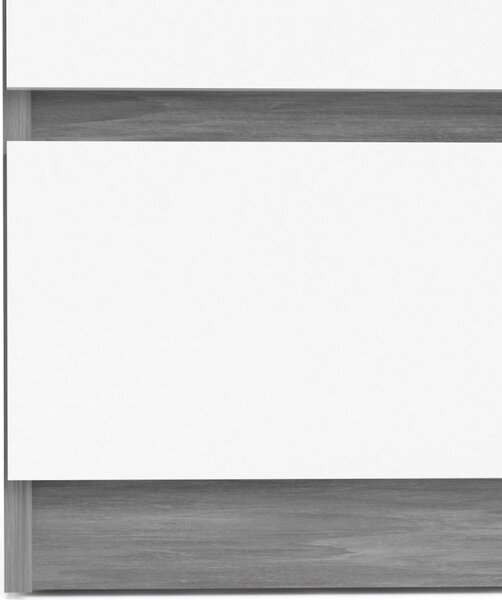 Tvilum Komoda Simplicitous II beton/bílá lesk