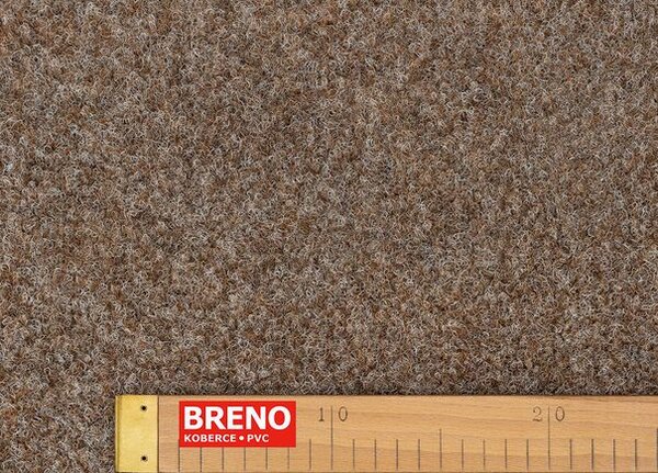 Breno Metrážový koberec ZENITH (SANTANA, ZERO) 12 hnědý, šíře 400 cm, Hnědá