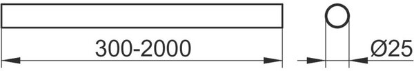 Keuco sprchový závěs Plan 14930 chrom 50cm 14930010500