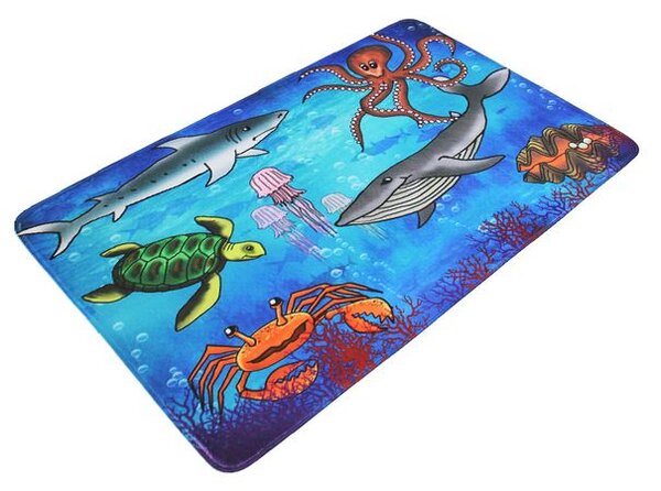Breno Kusový koberec Sea World, 76,5x117 cm, Vícebarevné/Modrá