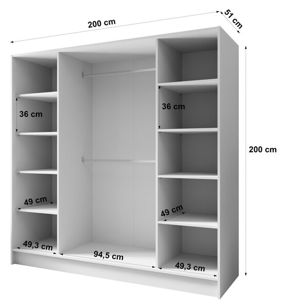 Šatní skříň GALA 200 béžová