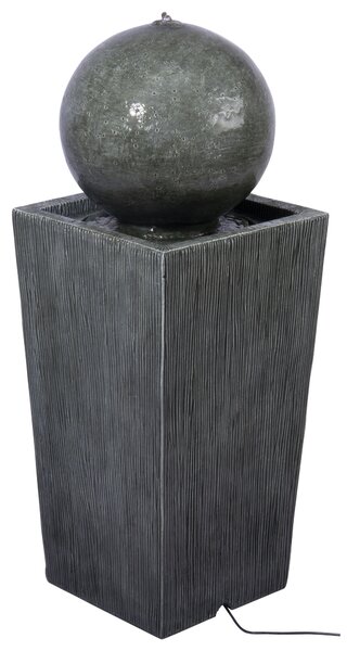 Dobar Zahradní fontána s LED osvětlením (Apollon/šedá) (100375739001)