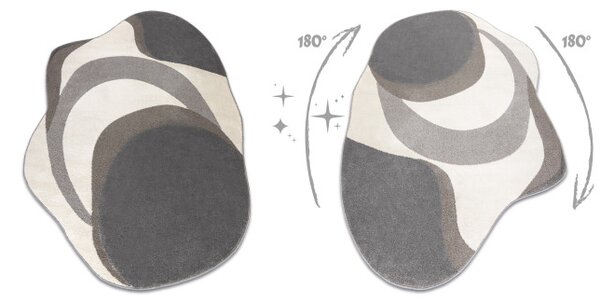 Koberec DUNE SHAPE 8085 krémový / šedý
