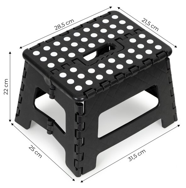 MODERNHOME Skládací stolička TABOR 22 cm černá