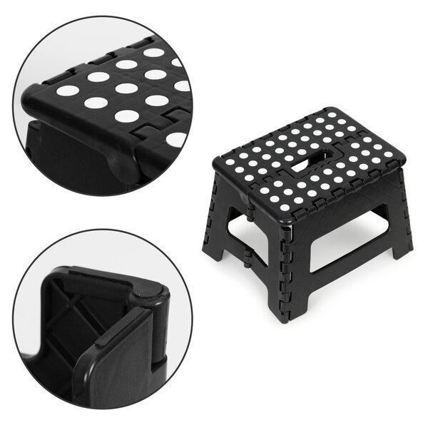 MODERNHOME Skládací stolička TABOR 22 cm černá