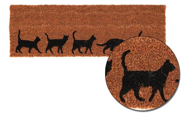 Venkovní rohožka Cats, 75x25 cm
