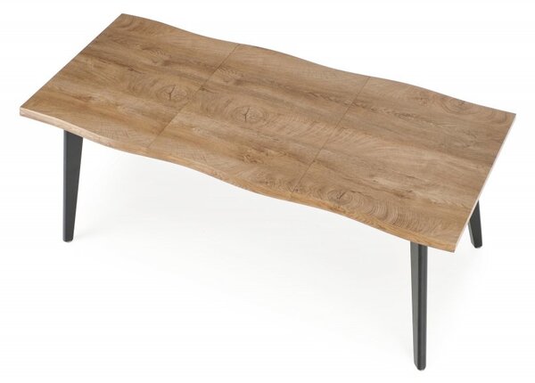 Rozkládací jídelní stůl DICKSON 2 — 150x90 (+60cm), masiv, přírodní