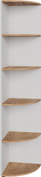 Rohová police Vicco Ecki Bílý/zlatý dub 40 x 180 cm, Model 54376