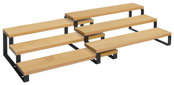Stojany na kořenky CASCADE černé, sada 2ks, přírodní bambus