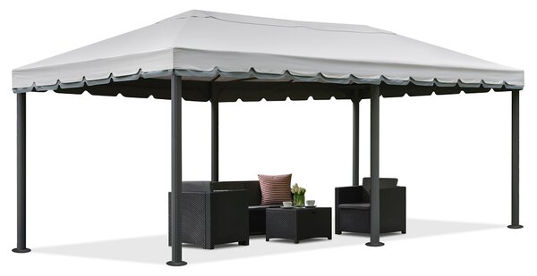 Šedý zahradní pavilon Valencia 3x6 m Garden Point