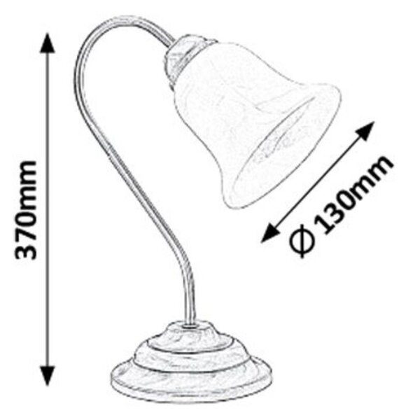 Rabalux Francesca stolní lampa 1x40 W hnědá 7372