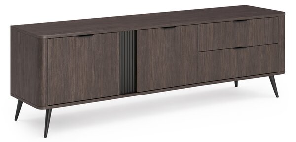 TV stolek Edrin 195 cm se zásuvkami - dub dunin / černá