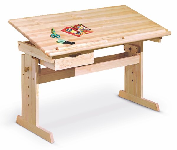 Psací stůl dřevo dětský Julia - Borovice