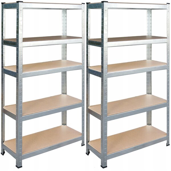 Skladový regál kovový HUMBERG 180 x 90 x 40 cm max 175 kg sada 2 ks