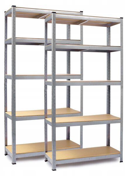 Skladový regál kovový HUMBERG 180 x 90 x 40 cm max 175 kg sada 2 ks
