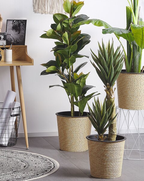 Umělá rostlina FICUS ELASTICA 134 cm Zelená