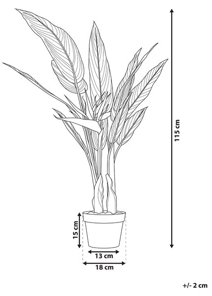 Umělá rostlina STRELITZIA TREE 115 cm Zelená