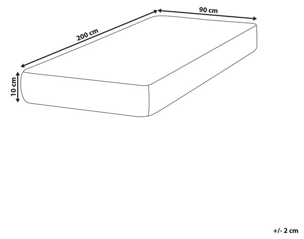 Matrace z paměťové pěny MINI MEMORY CORE H2/3 středně tvrdá 90 x 200 cm