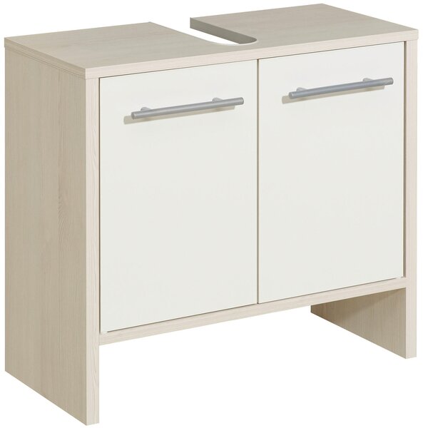 SKŘÍŇKA POD UMYVADLO, bílá, barvy pinie, 62,0/54,3/28,0 cm Carryhome - Koupelnové série