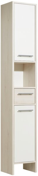 VYSOKÁ SKŘÍŇ, bílá, barvy pinie, 33/196/28 cm Carryhome - Koupelnové série