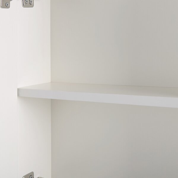 Nástěnná zrcadlová skříňka do koupelny LED MAZARREDO 60 cm 60 cm Bílá