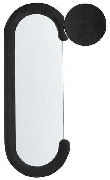 Zrcadlo LOCHES 54 cm 158 cm Umělý samet Černá