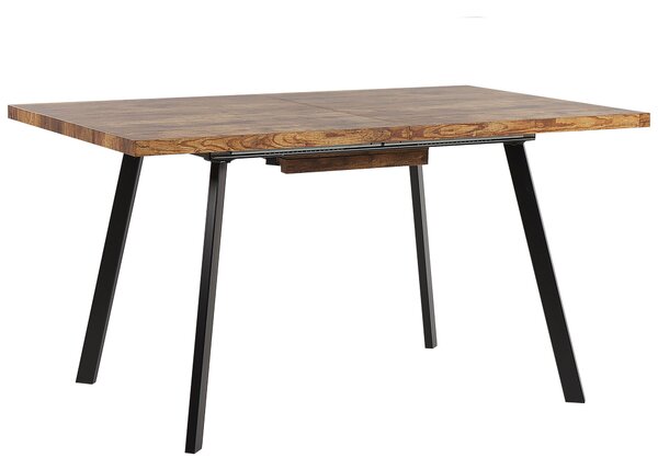 Rozkládací jídelní stůl HARLOW Tmavě hnědá 140/180 cm 90 cm