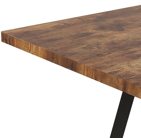 Rozkládací jídelní stůl HARLOW Tmavě hnědá 140/180 cm 90 cm