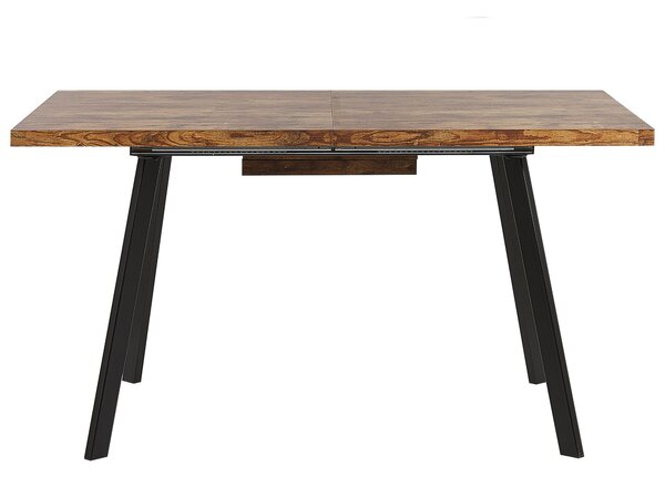 Rozkládací jídelní stůl HARLOW Tmavě hnědá 140/180 cm 90 cm