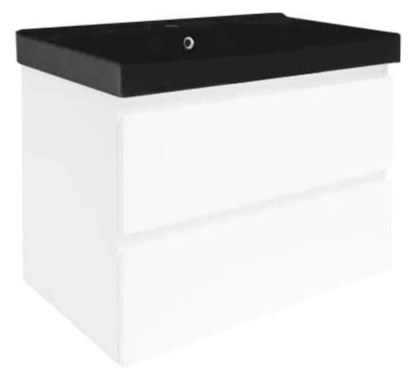 Koupelnová skříňka s umyvadlem SAT B-Way 79x50x45 cm bílá lesk BWAY280WU1B