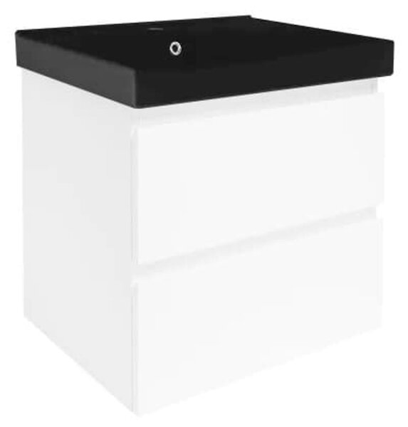 Koupelnová skříňka s umyvadlem SAT B-Way 59x50x45 cm bílá lesk BWAY260WU1B
