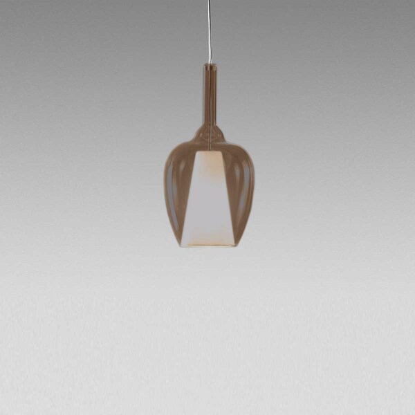 Designové závěsné svítidlo Gea Luce Ofelia S/10 Barva skla: Transparentní sklo, Barva montury: Bílá