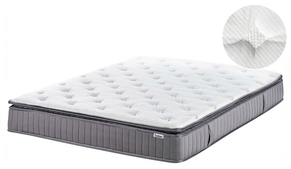 Matrace s gelovou paměťovou pěnou a taštičkovými pružinami COOL HYBRID 7 PRO H2/3 středně tvrdá 160 x 200 cm