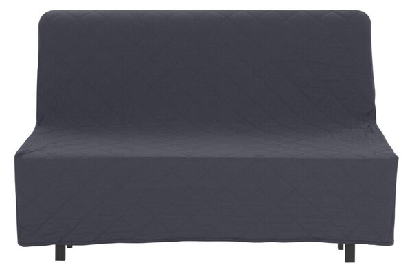 Prošívaný jednobarevný potah na pohovku typu harmonika zn. Colombine® šedá antracitová 190x140 cm