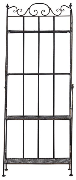 Regál s policemi ISERNIA Kov 155 cm 61 cm Černá