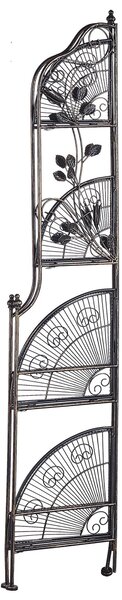 Rohový regál SIDERNO Kov 158 cm 35 cm Černá