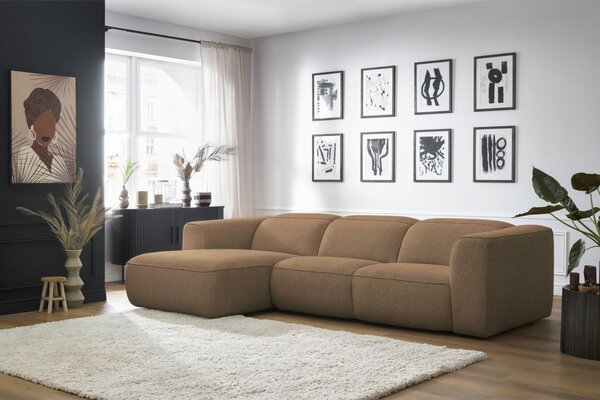 -25 % Dny MOMENTI– Bobochic Paris Oranžovohnědá rohová pohovka William 298 cm, levá