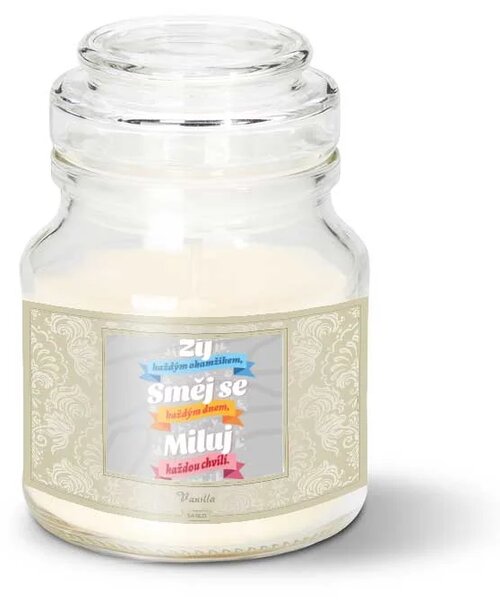 Sablio Svíčka Žij, Směj se, Miluj - 120 g