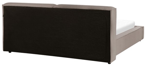 Postel Tkanina LINARDS 180 x 200 cm Taupe