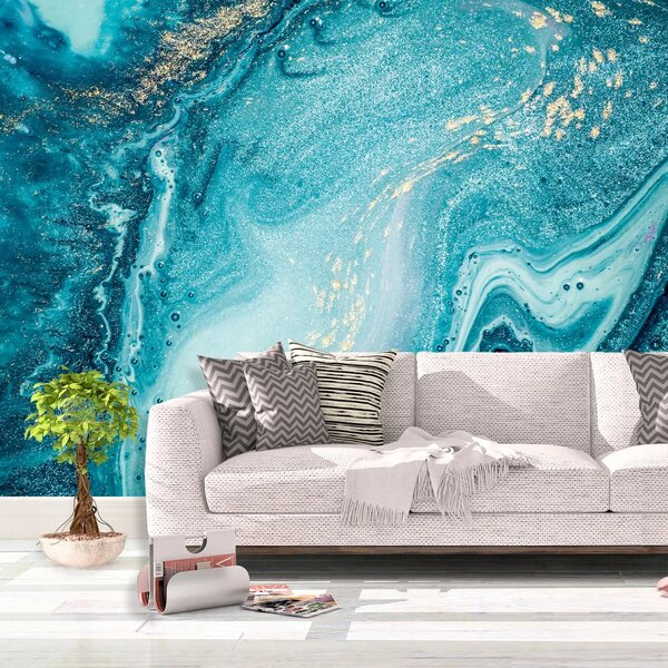 Sablio Tapeta Modrý pigment - 125x75 cm