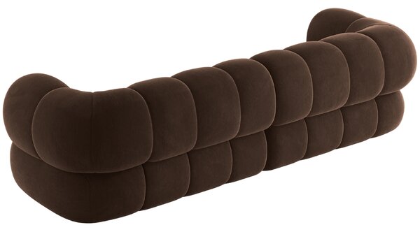 -25 % Dny MOMENTI– Cosmopolitan Design Hnědá sametová čtyřmístná pohovka Koge 240 cm