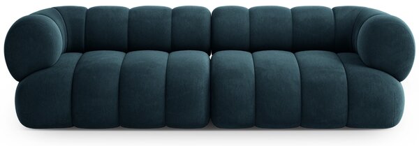-25 % Dny MOMENTI– Cosmopolitan Design Tmavě modrá sametová čtyřmístná pohovka Koge 240 cm