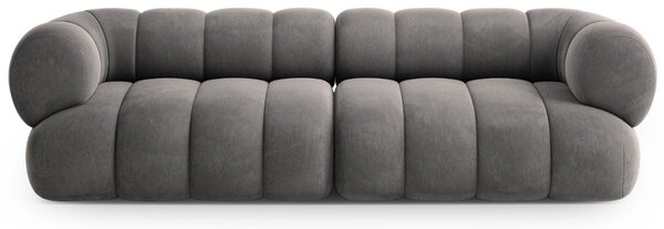 -25 % Dny MOMENTI– Cosmopolitan Design Šedá sametová čtyřmístná pohovka Koge 240 cm