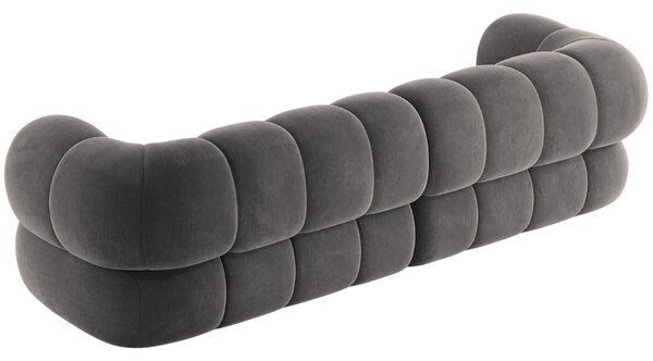 -25 % Dny MOMENTI– Cosmopolitan Design Šedá sametová čtyřmístná pohovka Koge 240 cm