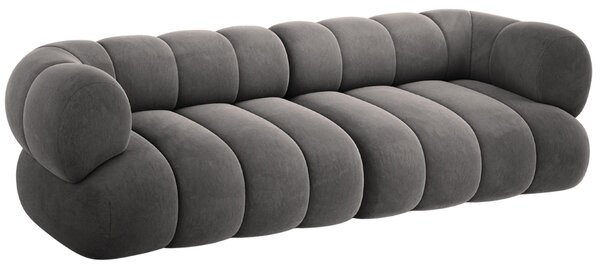 -25 % Dny MOMENTI– Cosmopolitan Design Šedá sametová čtyřmístná pohovka Koge 240 cm