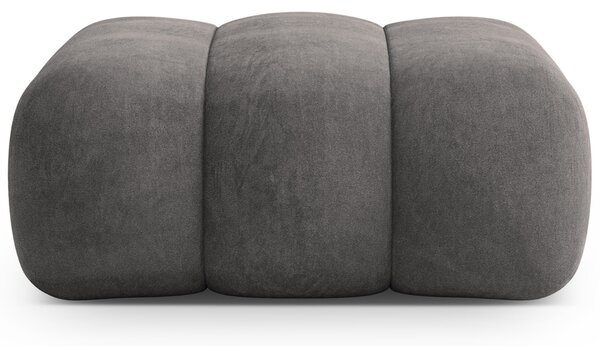 -25 % Dny MOMENTI– Cosmopolitan Design Šedá sametová podnožka Koge 95 x 95 cm