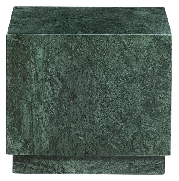 Kave Home Tmavě zelený mramorový odkládací stolek Sorein 40 x 40 cm