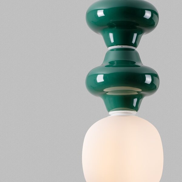 Tmavě zelené závěsné světlo Nova Luce Clio II. 18 cm