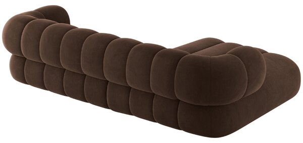-25 % Dny MOMENTI– Cosmopolitan Design Hnědá sametová rohová pohovka Koge 270 cm, levá